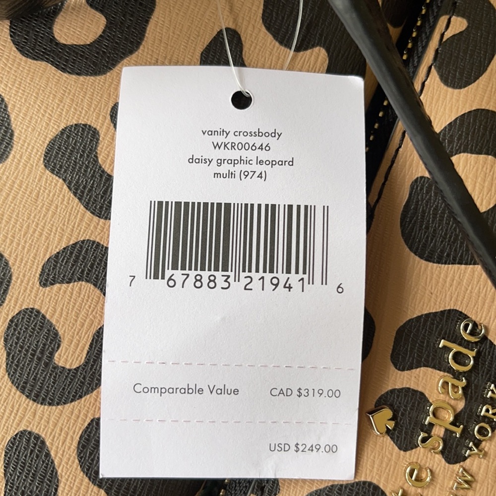 Kate Spade daisy graphic leopard vanity crossbody - Picture 7 of 16